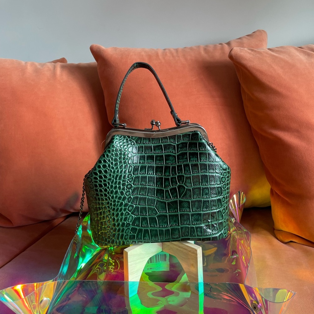 Patricia Nash Dark Green Leather Purse